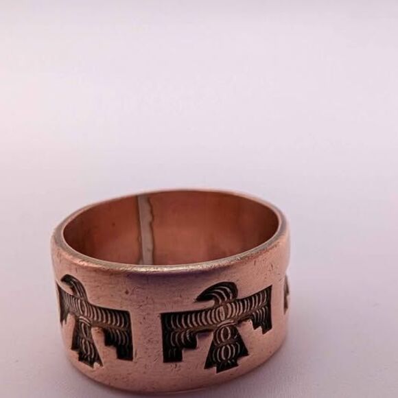 Vintage 1932-1961 Bell Trading Copper Thunder Bird Ring Size 5 1/2 - Picture 3 of 3